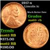 Image 1 : 1917-s Lincoln Cent 1c Grades Select Unc RB