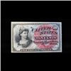 Image 2 : 1870's US Fractional Currency 10¢ Fourth Issue Fr-1259 Grades Choice AU/BU Slider