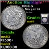 Image 1 : ***Auction Highlight*** 1894-o Morgan Dollar $1 Graded Select Unc By USCG (fc)