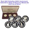 Image 1 : 1992 Columbus 500th Anniversary Solid Silver Ships of Discovery Medals Set Over 2oz of silver