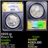 Image 1 : ANACS 1921-p Peace Dollar $1 Graded ms60 By ANACS