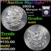 Image 1 : ***Auction Highlight*** 1902-s Morgan Dollar $1 Graded Select Unc By USCG (fc)