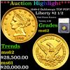 Image 1 : *HIGHLIGHT OF ENTIRE AUCTION* 1849-d Dahlonega TOP POP! Gold Liberty $2 1/2 ms62 By SEGS (fc)