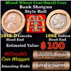 Image 1 : Mixed small cents 1c orig shotgun roll, 1919-d Wheat Cent, 1892 Indian cent other end, McDonalds Wra