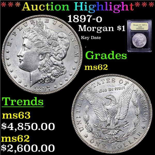 ***Auction Highlight*** 1897-o Morgan Dollar $1 Graded Select Unc By USCG (fc)