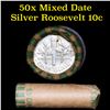 Image 1 : Roll of 50 Mixed Date Roosevelt Dimes