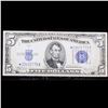 Image 2 : **Star Note** 1934C $5 Blue Seal Silver Certificate Grades vf++