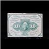Image 2 : 1862 US Fractional Currency 10c First Issue fr-1242 Washington Grades Choice AU/BU Slider