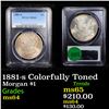 Image 1 : PCGS 1881-s Colorfully Toned Morgan Dollar $1 Graded ms64 By PCGS