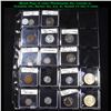Image 1 : Mixed Page of coins (Washington 25c, Lincoln 1c, Franklin 50c, Barber 10c, 3cn, 2c, Seated 1/2 10c) 