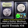 Image 1 : 1999-p Dolley Madison Modern Commem Dollar $1 Graded ms70, Perfection By USCG