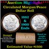 Image 1 : ***Auction Highlight*** Morgan/Peace $1 Mixed Roll Shotgun Wrapper 1882 & 1900 Ends (fc)