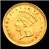 Image 2 : *HIGHLIGHT OF ENTIRE AUCTION* 1857-c Ty 3 Charlotte TOP POP Gold Dollar $1 Graded Select Unc By USCG