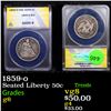 Image 1 : ANACS 1859-o Seated Half Dollar 50c Graded g6 By ANACS