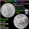 Image 1 : ***Auction Highlight*** 1892-cc vam 11 I2 R5 Morgan Dollar $1 Graded xf+ By USCG (fc)