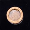 Image 3 : Mixed small cents 1c orig shotgun roll, 1918-s Wheat Cent, 1888 Indian cent other end, McDonalds Wra
