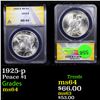 Image 1 : ANACS 1925-p Peace Dollar $1 Graded ms64 By ANACS