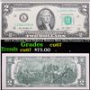 Image 1 : 2013 $2 Green Seal Federal Reseve Note (San Fransisco, CA) Grades Gem++ CU