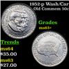 Image 1 : 1952-p Wash/Car Old Commem Half Dollar 50c Grades Select+ Unc