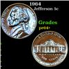 Image 1 : Proof 1964 Jefferson Nickel 5c Grades Choice+ Proof