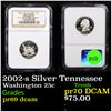 Image 1 : Proof NGC 2002-s Silver Tennessee Washington Quarter 25c Graded pr69 dcam By NGC