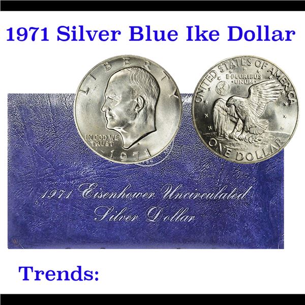 1971-s Silver Uncirculated Eisenhower Dollar "Blue Ike"