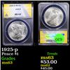 Image 1 : ANACS 1925-p Peace Dollar $1 Graded ms63 By ANACS