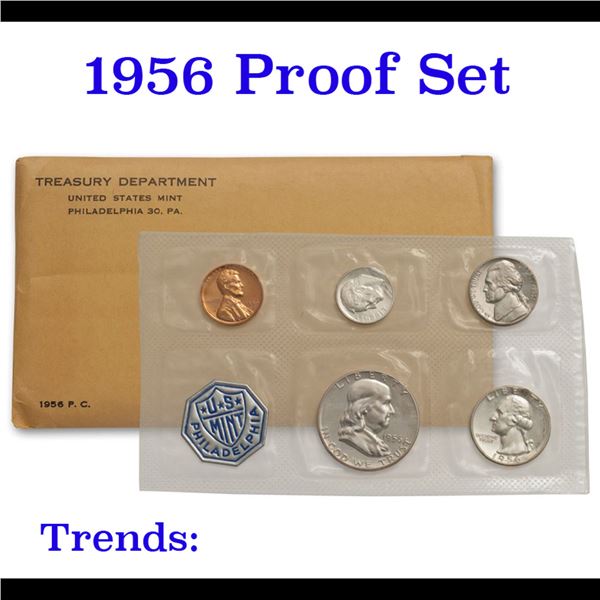 1956 Proof Set in original packaging with Type 2 Half