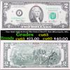 Image 1 : *Star Note* 2003 $2 Green Seal Federal Reserve Note (Minneapolis, MN,) Grades Select CU