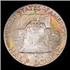 Image 3 : 1951-s Rainbow Toned Franklin Half Dollar 50c Grades Choice+ Unc