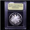 Image 2 : Proof 1989-S Congress Modern Commem Dollar $1 Graded GEM++ Proof Deep Cameo By USCG