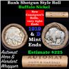 Image 1 : Buffalo Nickel Shotgun Roll in Old Bank Style 'Automat Horn & Hardart' Wrapper 1919 & d Mint Ends Gr