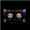Image 2 : 1960 Lincoln Cent Die Varieties Large And Small Date in Plastic Holder
