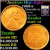 Image 1 : ***Auction Highlight*** 1909-s Lincoln Cent 1c Graded Gem+ Unc RD By USCG (fc)