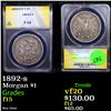 Image 1 : ANACS 1892-s Morgan Dollar $1 Graded f15 By ANACS
