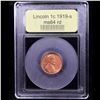 Image 4 : ***Auction Highlight*** 1919-s Lincoln Cent 1c Graded Choice Unc RD By USCG (fc)
