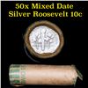 Image 1 : Roll of 50 Mixed Date Roosevelt Dimes