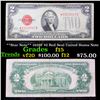 Image 1 : **Star Note** 1928F $2 Red Seal United States Note Grades f+