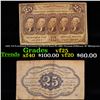 Image 1 : 1862 US Fractional Currency 25¢ First Issue Fr-1281 Thomas Jefferson W/ Monigram Grades vf+