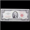 Image 2 : *Star Note* 1963 $2 red seal United States Note Grades Choice CU