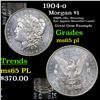 Image 1 : 1904-o Morgan Dollar $1 Grades GEM Unc PL