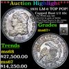 Image 1 : ***Auction Highlight*** 1831 LM-6 TOP POP! Capped Bust Half Dime 1/2 10c Graded ms67+ By SEGS (fc)