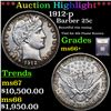Image 1 : ***Auction Highlight*** 1912-p Barber Quarter 25c Graded GEM++ Unc By USCG (fc)