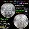 Image 1 : ***Auction Highlight*** 1882-cc GSA HOARD Morgan Dollar $1 Grades Choice+ Unc (fc)
