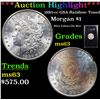 Image 1 : ***Auction Highlight*** 1883-cc GSA HOARD Morgan Dollar $1 Grades Select Unc (fc)