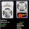 Image 1 : NGC 1879-s Morgan Dollar $1 Graded ms62 By NGC
