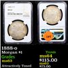 Image 1 : NGC 1888-o Morgan Dollar $1 Graded ms63 By NGC
