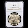 Image 2 : NGC 1923-p Peace Dollar $1 Graded ms62 By NGC
