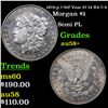 Image 1 : 1878-p 7/8tf Vam 37 I4 R4 7/4 Morgan Dollar $1 Grades Choice AU/BU Slider+