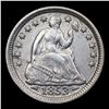 Image 2 : 1853-p Arrows Seated Liberty Half Dime 1/2 10c Grades AU Details